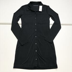 Abercrombie & Fitch Black Long Sleeve Sheath Dress